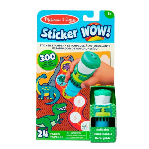 Набор для творчества Melissa and Doug Блокнот и штамп с наклейками Динозавр SM93205/6074899