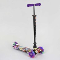 Детский самокат Best Scooter MAXI с подсветкой, фиолетовый А24664/779-1313