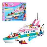Конструктор SLUBAN M38-B0609 Розовая мечта, катер, фигурки, 328дет