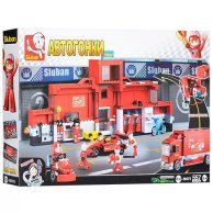Конструктор SLUBAN гонки, транспорт, фигурки, 557дет (M38-B0375)