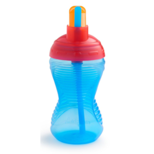 Бутылка непроливайка "Flip Straw" (Mighty Grip) 296мл. кол. голубой 40523.01