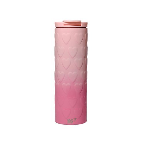 Термочашка YES Pink Heart, 420 мл, розовая 707336