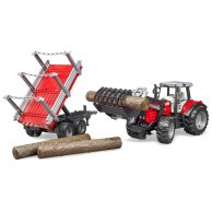 Игрушечный трактор Massey Ferguson 7480 з прицепом Bruder 02046