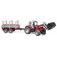 Игрушечный трактор Massey Ferguson 7480 з прицепом Bruder 02046