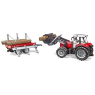 Игрушечный трактор Massey Ferguson 7480 з прицепом Bruder 02046