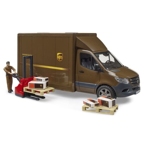Игрушечный MB Sprinter курьер UPS с фигуркой и аксесс. Bruder 02678