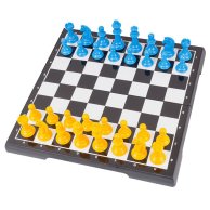 Набор настольных игр ТехноК Шахматы и шашки, желто-голубые 9055