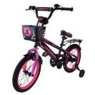 Двухколесный велосипед Like2bike Dark Rider 16 дюймов, черно-розовый 241607