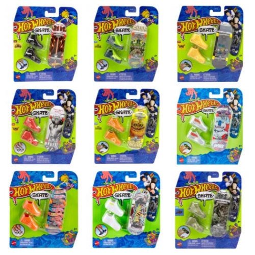 Игровой набор Mattel Скейт и обувь для пальчиков Hot Wheels, в ассорт. HGT46