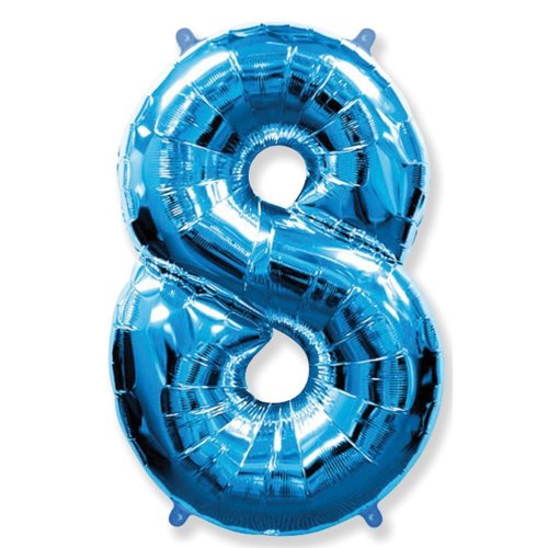Фольгированные шары цифра 8 blue