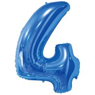 Фольгированные шары цифры 4 26" blue