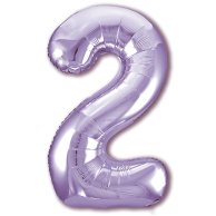 Фольгированные шары цифры 2 40" пастель lavender