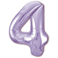 Фольгированные шары цифры 4 40" пастель lavender