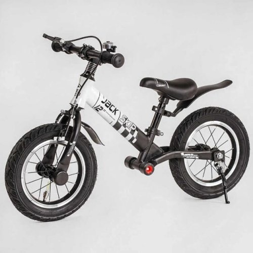 Велобег (беговел) Corso 12" Skip Jack, черно-белый 11057