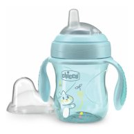 Чашка пластиковая Chicco Transition Cup, 4м+, 200 мл, голубая 06911.25