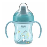 Чашка пластиковая для питья Chicco Training Cup, 6м+, 200 мл, голубая 06921.25
