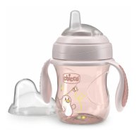 Чашка пластиковая Chicco Transition Cup, 4м+, 200 мл, розовая 06911.15