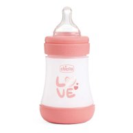 Пластиковая бутылочка Chicco Perfect 5, медленный поток, 0м+, 150 мл, розовая 20211.11.40