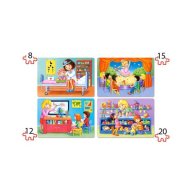 Пазлы Castorland 4х1(8,12,15,20) Профессии
