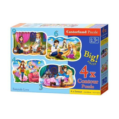 Пазлы Castorland 4х1(3,4,6,9) Сказочная любовь (B-005093)