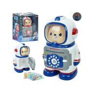 Копилка Космонавт Сейф с кодом и эффектами 24х16х12 см MK 5061