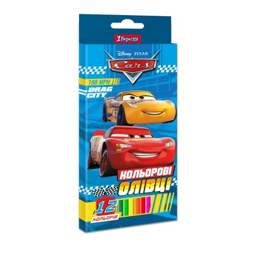 Карандаши 1 сентября 12 цв. "Cars", пласт. корп. (290617)