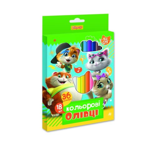 Карандаши 1Вересня  18/36 кол. "44 Cats" (290623)