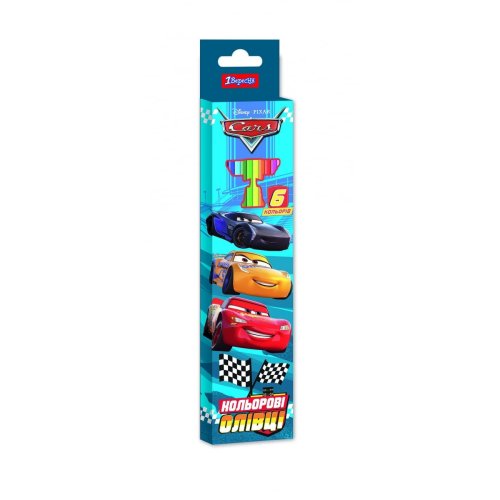 Карандаши 1Вересня 6 цв. "Cars" (290629)