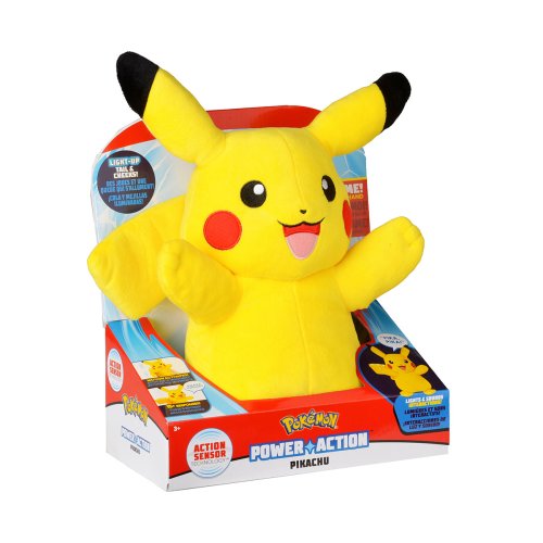 Интерактивная мягкая игрушка Pokemon Пикачу, свет, звук, 25 см 97834