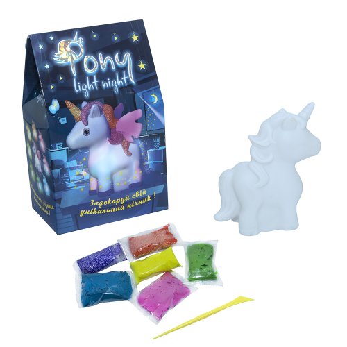 Набор для творчества STRATEG 30704 "Pony light night"