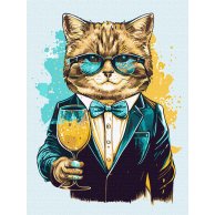 Картина по номерам "Мистер Кот" 30х40см KHO4483