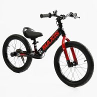 Беговел Corso Maxis Велобег, колеса 16 дюймов, черный с красным MX-30909