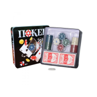 Настольная игра Покер в металлической коробке 3896 A