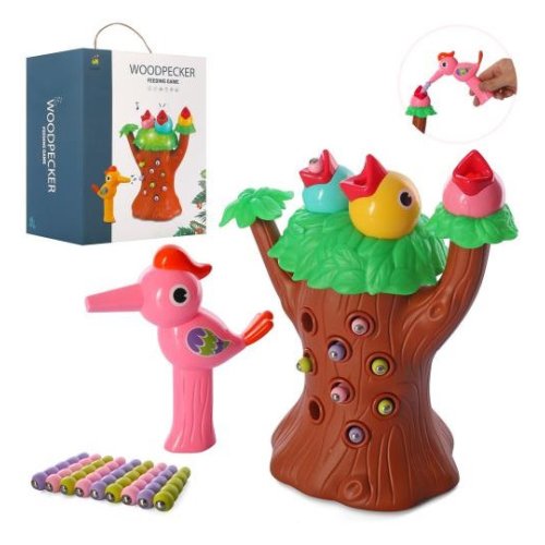 Игра магнитная, птичка, гусеницы, дерево (228K47)