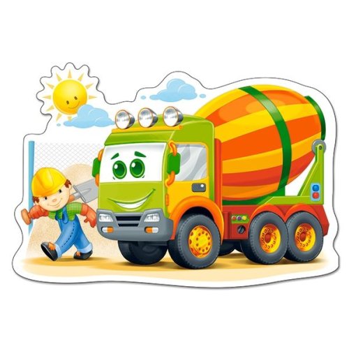 Пазлы Castorland Бетоносмеситель MAXI 12 элементов B-120086