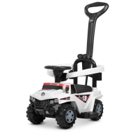Детская каталка-толокар Bambi Racer Джип 2в1 с родительской ручкой, белый M 4231L-1