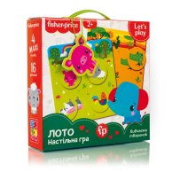 Игра настольная "Fisher Price. Лото. Изучаем животных" в коробке VT2910-01(укр)