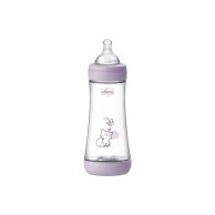 Пластиковая бутылочка Chicco Perfect 5, быстрый поток, 4м+, 300 мл, розовая 20235.12.40