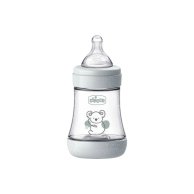 Пластиковая бутылочка Chicco Perfect 5, медленный поток, 0м+, 150 мл, серая 20211.32.40
