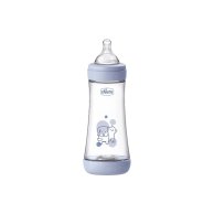 Пластиковая бутылочка Chicco Perfect 5, быстрый поток, 4м+, 300 мл, голубая 20235.22.40