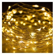 Гирлянда LED 10м на батарейке, белый теплый (79664)
