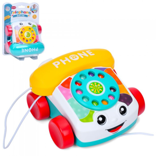 Игрушка-каталка Телефон с подвижным диском, 16,5 см, в ассорт. 6616