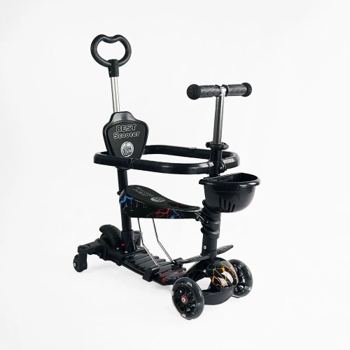 Самокат 5в1 Best Scooter с доп. колесами, подсветкой и бампером LS-86390