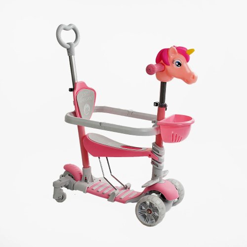 Самокат 5в1 Best Scooter с доп. колесами, подсветкой и бампером P-63700
