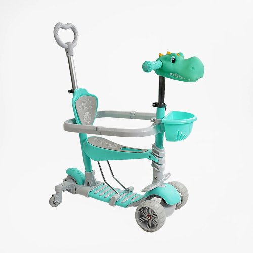 Самокат 5в1 Best Scooter с доп. колесами, подсветкой и бампером P-67303