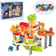 Игровой набор Трек-автомойка с 8 машинками, звуком и светом, 52х46х36 см JP588-6