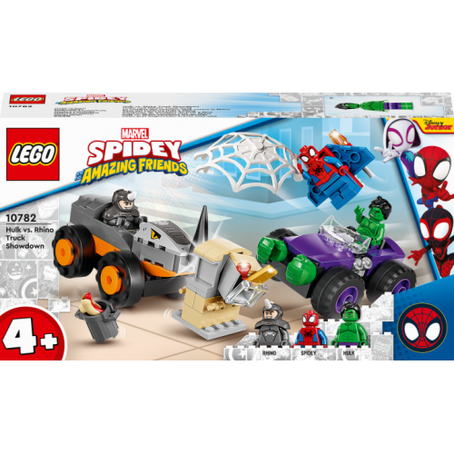 Конструктор Lego Marvel Spidey Битва Халка с Носорогом на грузовиках, 110 деталей 10782