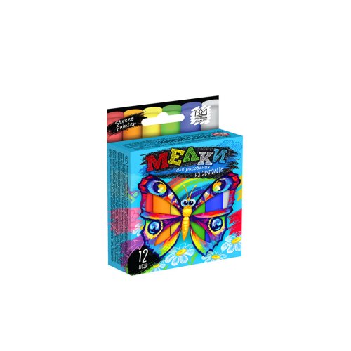 "Мел для рисования на асфальте" Danko Toys тонкий 12 шт (MEL-02-03)