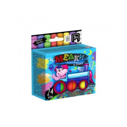 "Мел для рисования на асфальте" Danko Toys тонкий укр (MEL-02-05U)
