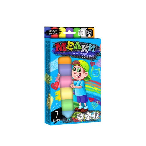 Мел для рисования на асфальте Danko Toys большая 7 шт (MEL-01-05)